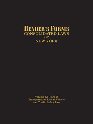 cover image of Bender's Forms for the Consolidated Laws of New York
